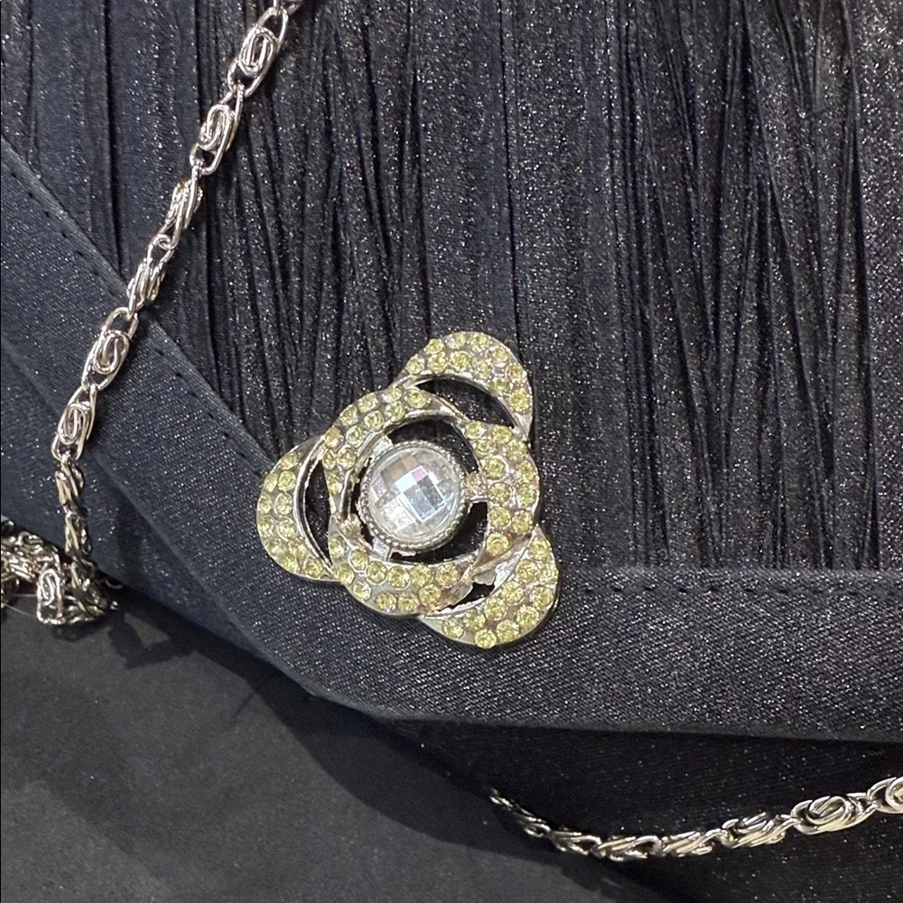 Elegant Black Clutch with Chain Strap